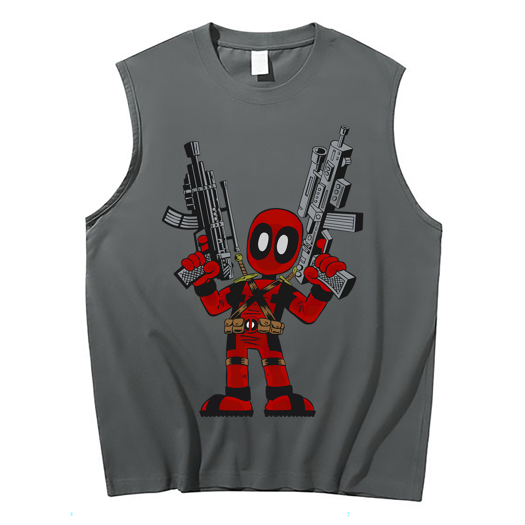 （画像用） Deadpool デッドプール コットン100％タンクトップ（フロントプリント）